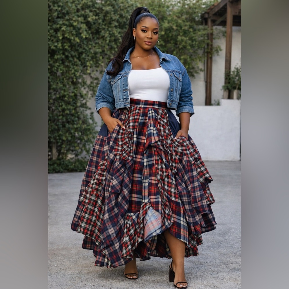 Plaid Maxi Skirt
